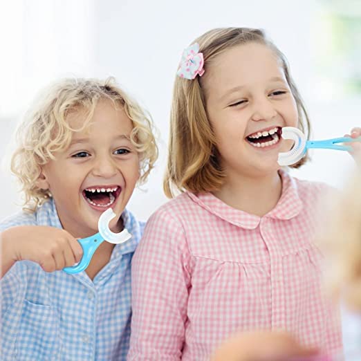 AAFOS U Shaped Toothbrush for Kids Manual Whitening Toothbrush Silicone (Multicolor, Pack of 2) - Image 5