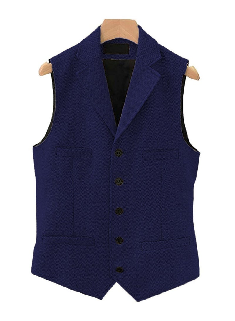 KUYING New Fashionable Herringbone Patterned Suit Vest  - Image 1