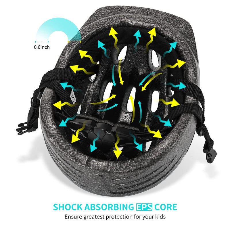 TurboSke Toddler Kids Bike Helmet, Multi-Sport Helmet Size Adjustable for Boys and Girls (Aqua Blue, Small: 48-52cm/18.8"-20.5") - Image 3