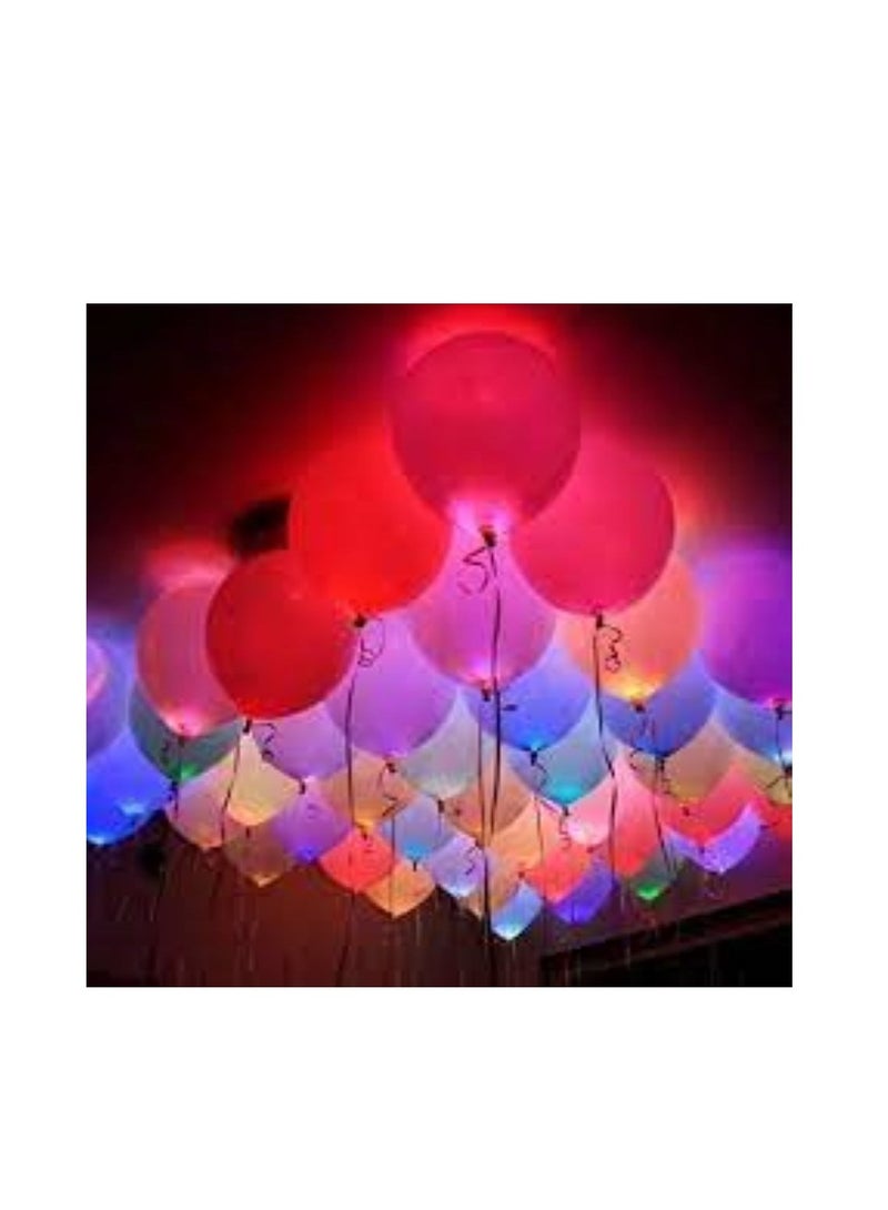 Colorful Printed HighQuality Illuminated Led Balloons For Weddings And Birthdays  10Pcs - Image 2