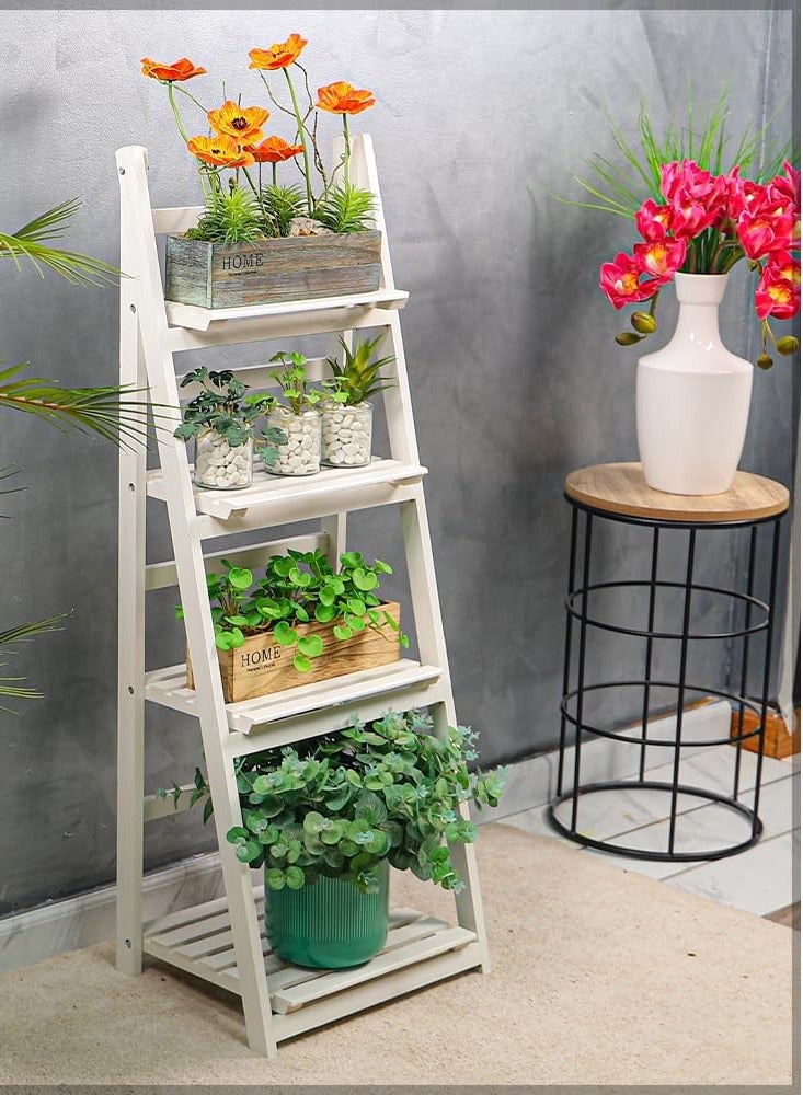 FFD Wooden Flower Stand Foldable Four layers Great for displaying potted plants - Image 3