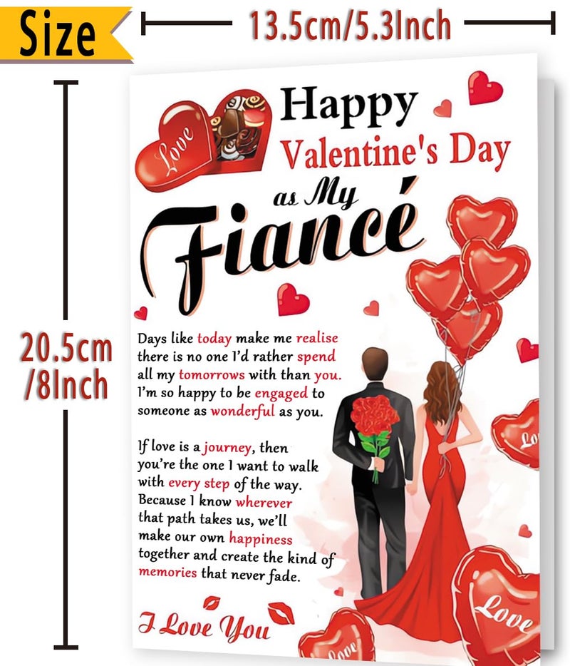 FANCYLUCKY Funny Valentines Day Cards for Fiance, Romantic Valentines Day Gifts from Fiancee, Men Valentines Day Gifts for Fiance - Image 3