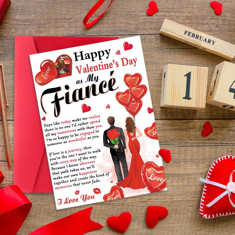 FANCYLUCKY Funny Valentines Day Cards for Fiance, Romantic Valentines Day Gifts from Fiancee, Men Valentines Day Gifts for Fiance - Image 4