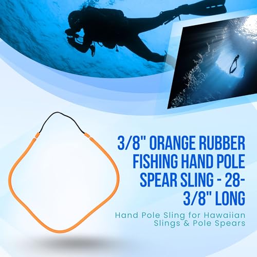 Scuba Choice 3/8" Orange Rubber Hand Pole Spear Sling, 28-3/8" Long – Durable, High-Performance Spearfishing Tool, Lightweight & Compact Design for Easy Handling, Perfect Fishing Enthusiasts - Image 5