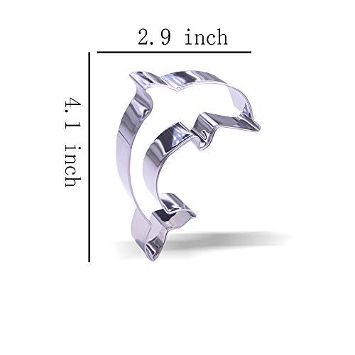 Keewah 4 inch Dolphin Cookie Cutter - Stainless Steel - Image 2