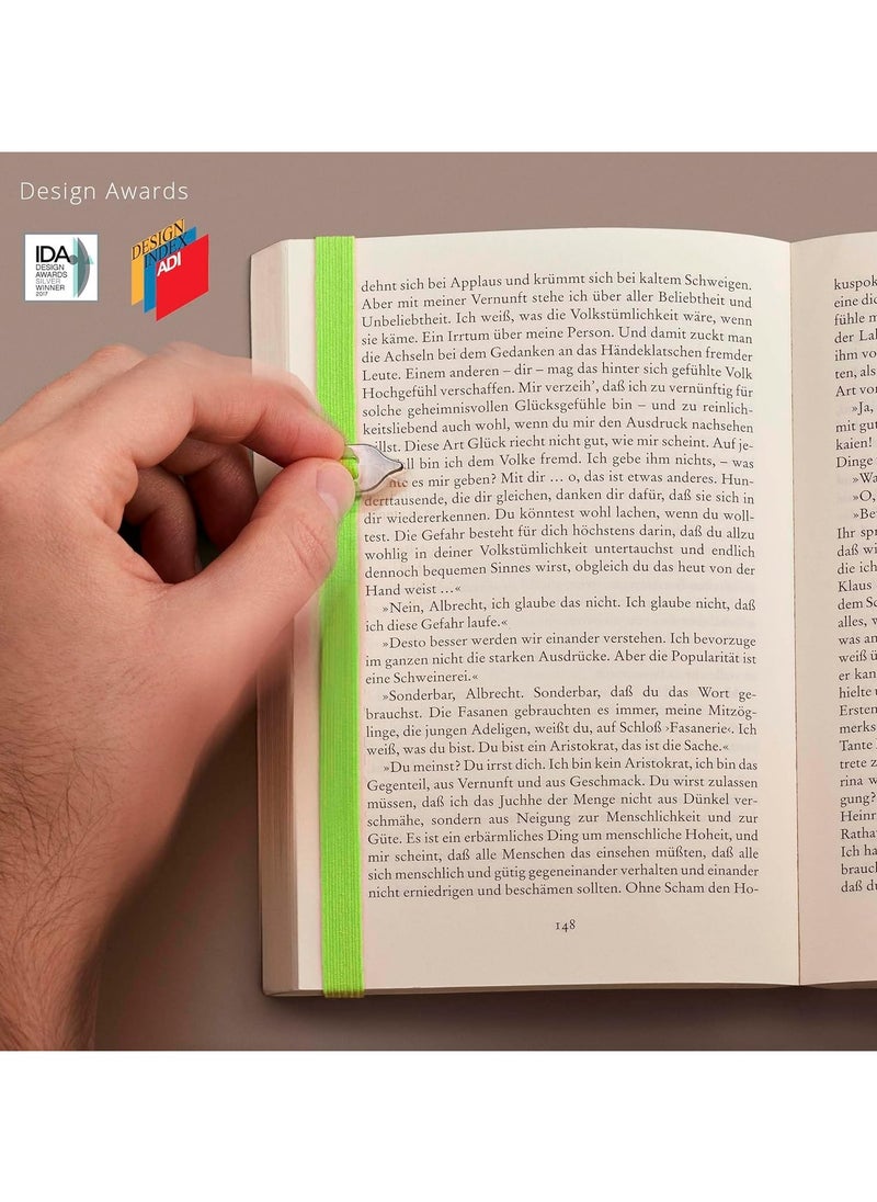 Chabeia - Green ,Special Bookmark,Page Marker ,Elastic Bookmarks, Metal Pointer, Reading Node Locator ,Bookmarks, Imprint Locator, Bookmarks ,Practical Tool - Image 1