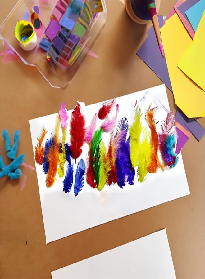 آرت بوكس مجموعة ريش ARTBOX متعددة الألوان مصبوغة طبيعياً، تحتوي على حوالي 40 قطعة، مناسبة للأعمال الفنية والحرفية / مشاريع الأطفال / المجوهرات / صائد الأحلام / الزينة | ألوان جذابة متنوعة الأحجام - Image 2