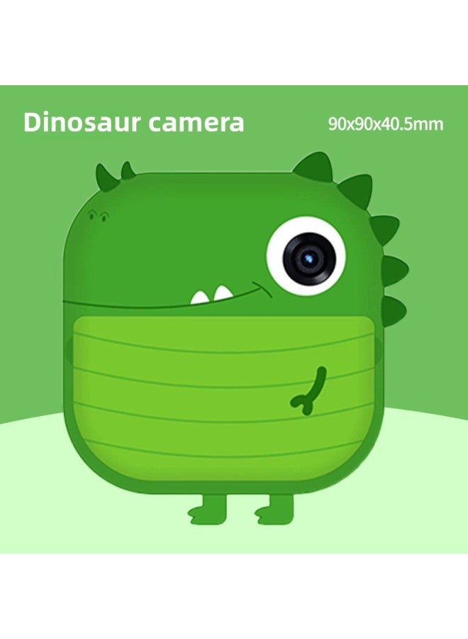 Generic Explosions 4800W Poly Camera HD Camera Children Print Camera Thermal Instant Imaging Camera-Body Color:Green Dinosaur Camera (printable)  - Image 1