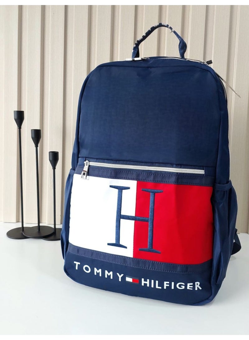 تومي هيلفيغر سبورت Tommy Hilfiger شنطة ظهر كلاسيكية بلون كحلي - Image 1