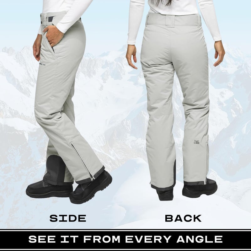 Arctix Women's Insulated Snow Pants, Quiet Grey, Large Short - Image 3