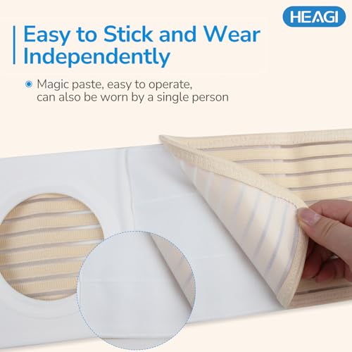 Heagimed Ostomy Belt, Ostomy Supplies Ostomy Hernia Support Belt for Men/Women, Elastic Abdominal Support Belt Preventing The Stoma Hernia and Reinforce Colostomy Bags - M - Image 4