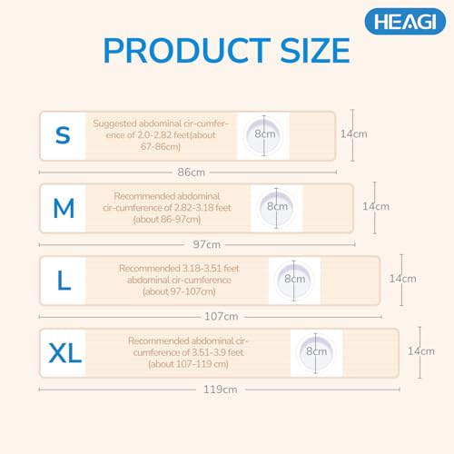 Heagimed Ostomy Belt, Ostomy Supplies Ostomy Hernia Support Belt for Men/Women, Elastic Abdominal Support Belt Preventing The Stoma Hernia and Reinforce Colostomy Bags - M - Image 2