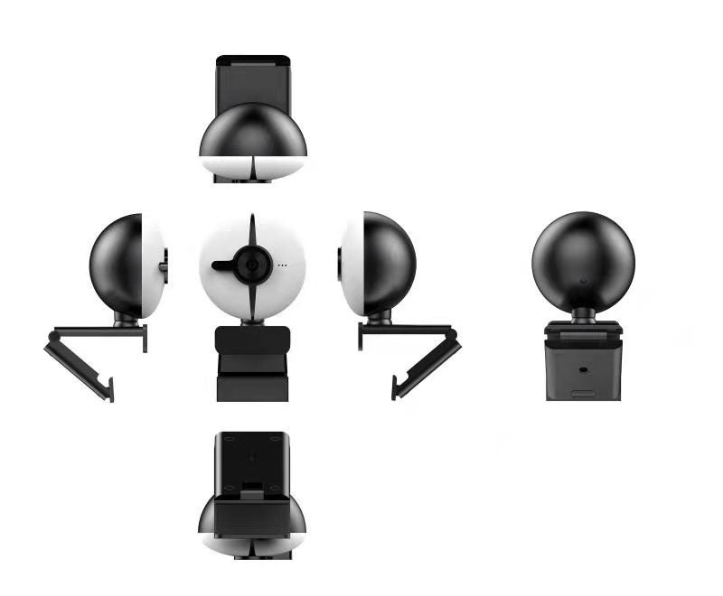 2K Round Light Camera Usb Camera Led Light Net Lesson Live Webcast Camera Computer Camera - Image 4