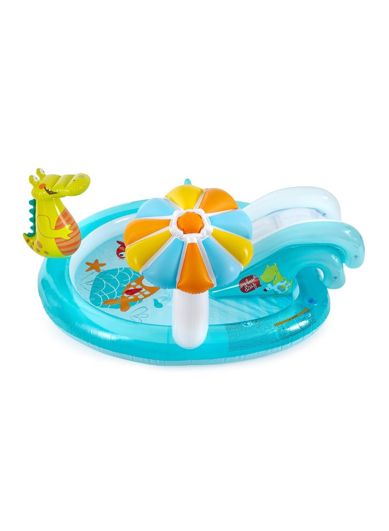 INTEX Unique Design Dinosaur Water Slide Play Center Inflatable Swimming Pool 201x170x84cm - Image 5
