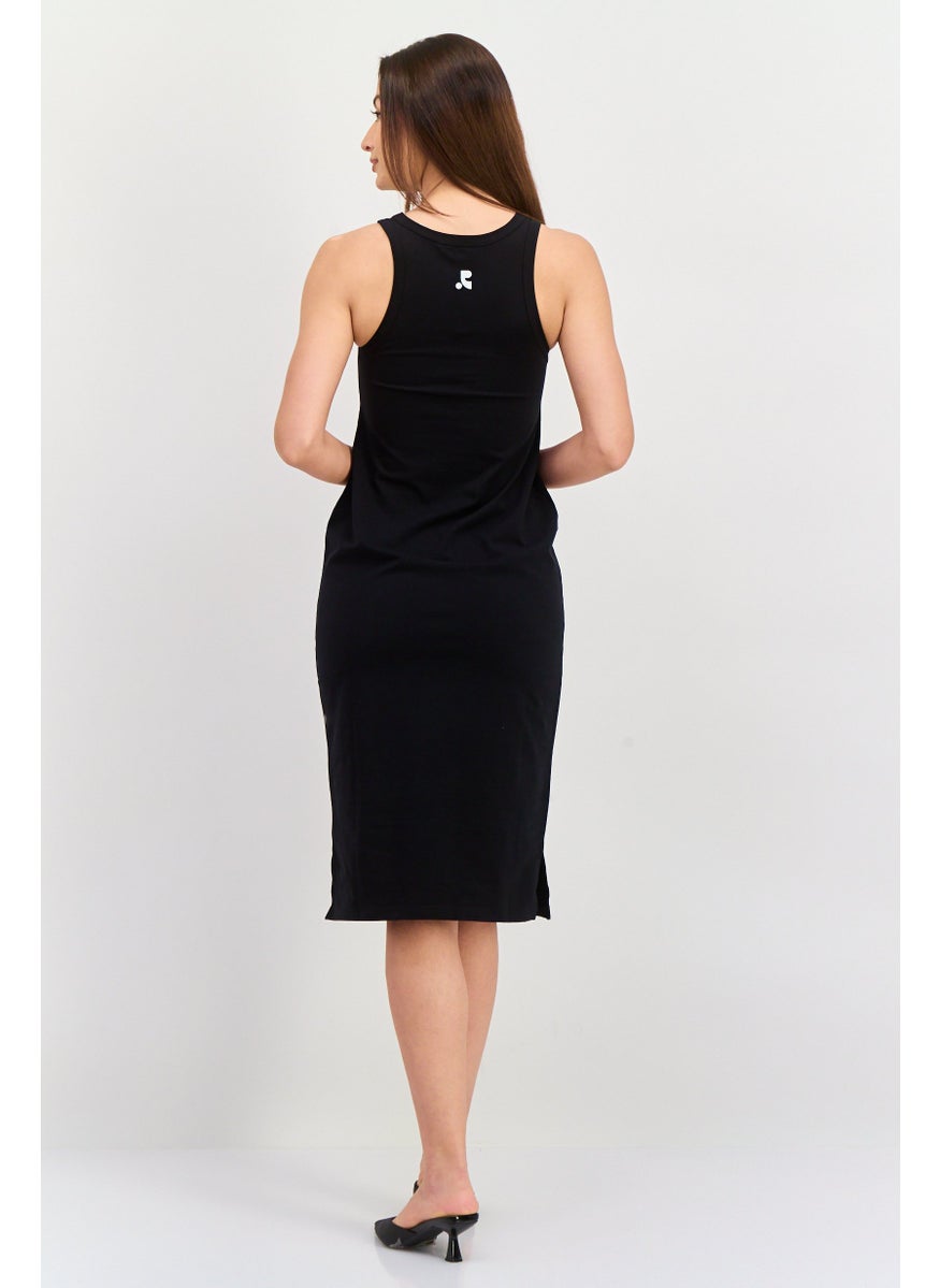 Esprit x Rest and Recreation Women Brand Logo Midi Dress, Black  - Image 3