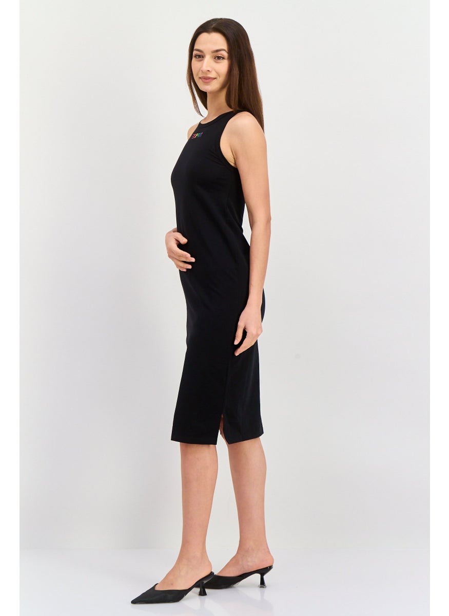 Esprit x Rest and Recreation Women Brand Logo Midi Dress, Black  - Image 4