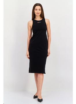 Esprit x Rest and Recreation Women Brand Logo Midi Dress, Black  - Image 1