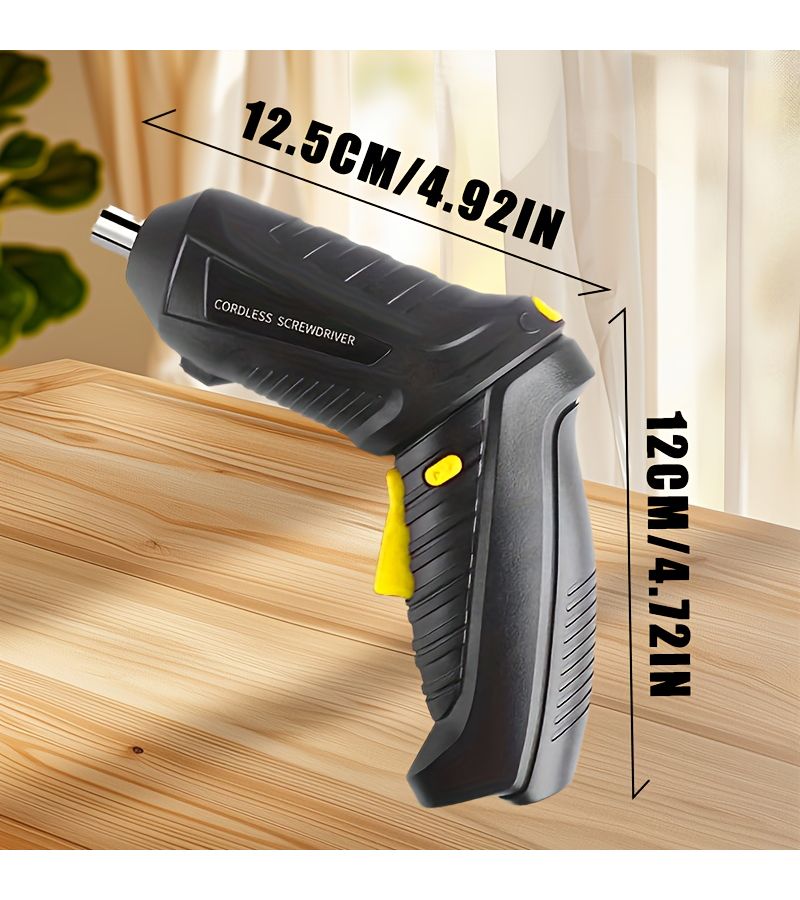 Mini Cordless Rechargeable Electric Drill Two Batches Set with LED Rotating Handle for DIY - Image 4