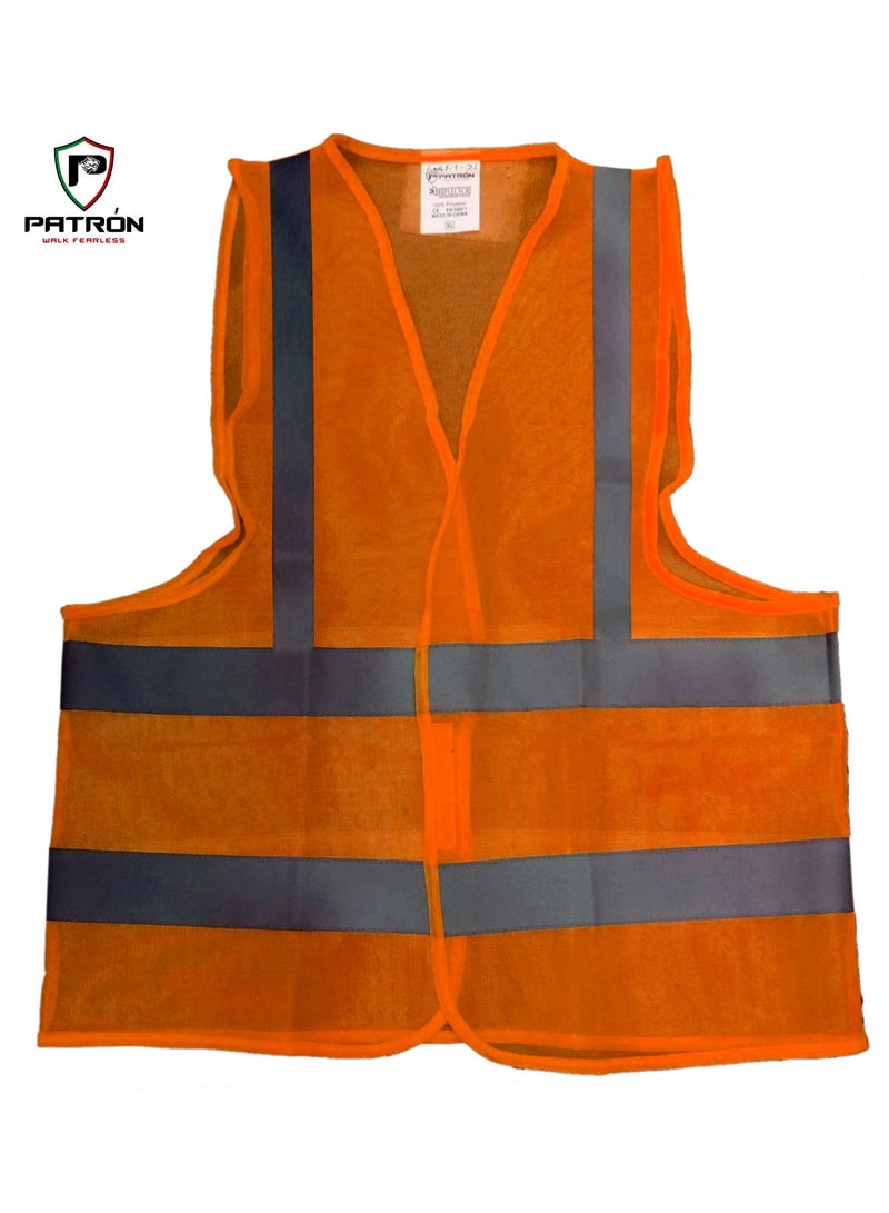 بترون قماش عاكس عالي الجودة مع سترة مخططة عالية الوضوح خفيف الوزن ومقاوم للرياح والرطوبة