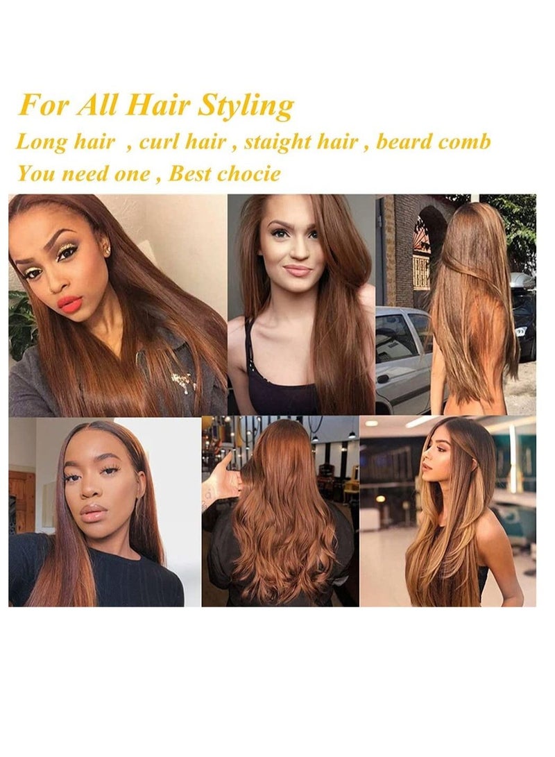 2 in 1 Hot Comb Straightener Electric Hair Straightener Hair Curler Wet Dry Use Hair Flat Irons Hot Heating Comb For Hair - Image 2