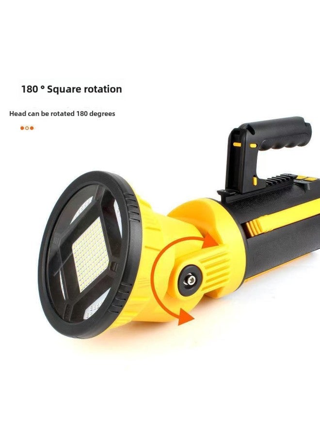 Multi-function Charging LED Portable Lamp Flashlight Outdoor High-power Strong Light Flashlight Lighting Searchlight-Color:W5165-2 (large Patch Model)  - Image 4