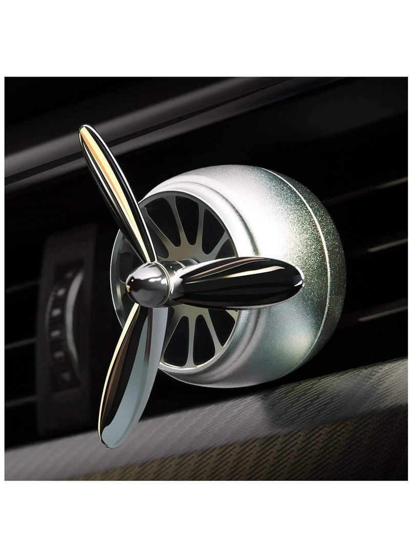 Essential Oil Car Air Freshener Vent Clip - Silver Propeller Design Car Fragrance Diffuser  Purifier - Perfect Gift for Car Decoration and Freshness - Image 3
