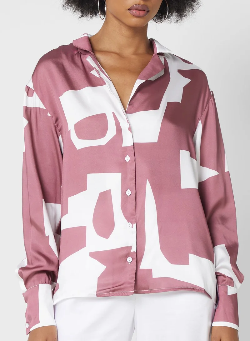 GLAMOROUS Abstract Print Shirt