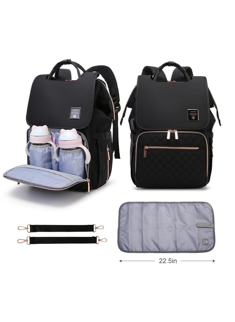 LEQUEEN - Gold Edition Soft Waterproof Original Diaper Bag With USB Port - Image 1