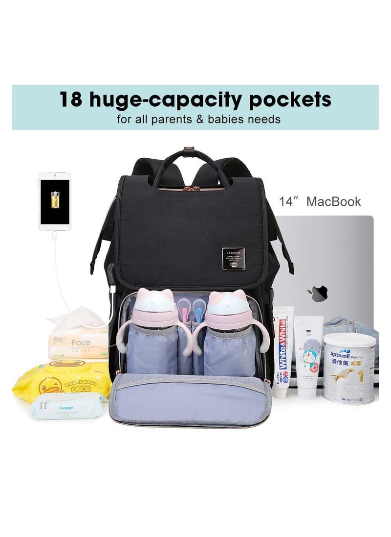 LEQUEEN - Gold Edition Soft Waterproof Original Diaper Bag With USB Port - Image 1
