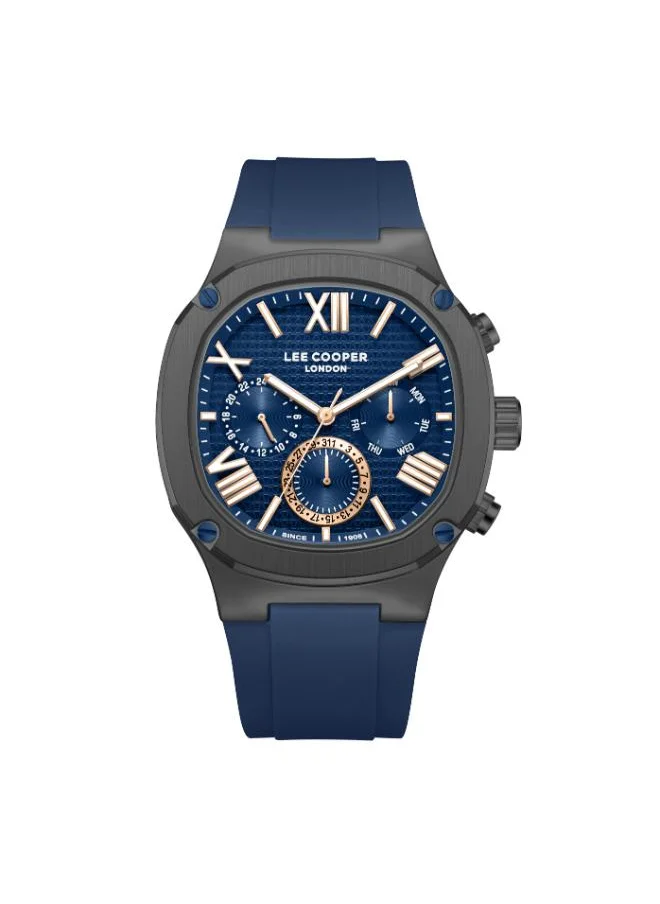 Lee Cooper Men's Multi Function Display Watch With Dark Blue Silicone Strap - LC08150.099