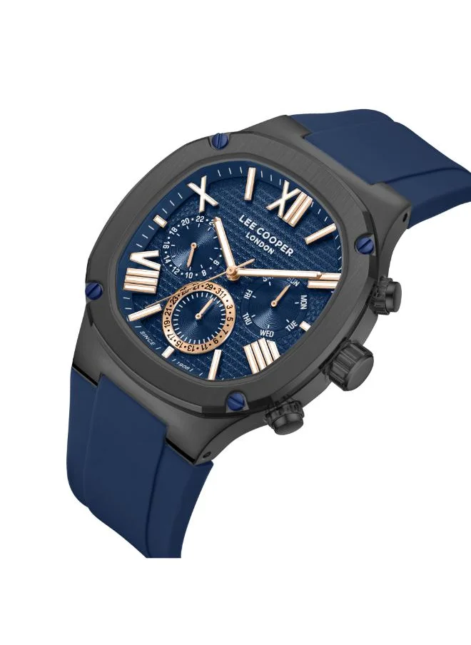 Lee Cooper Men's Multi Function Display Watch With Dark Blue Silicone Strap - LC08150.099
