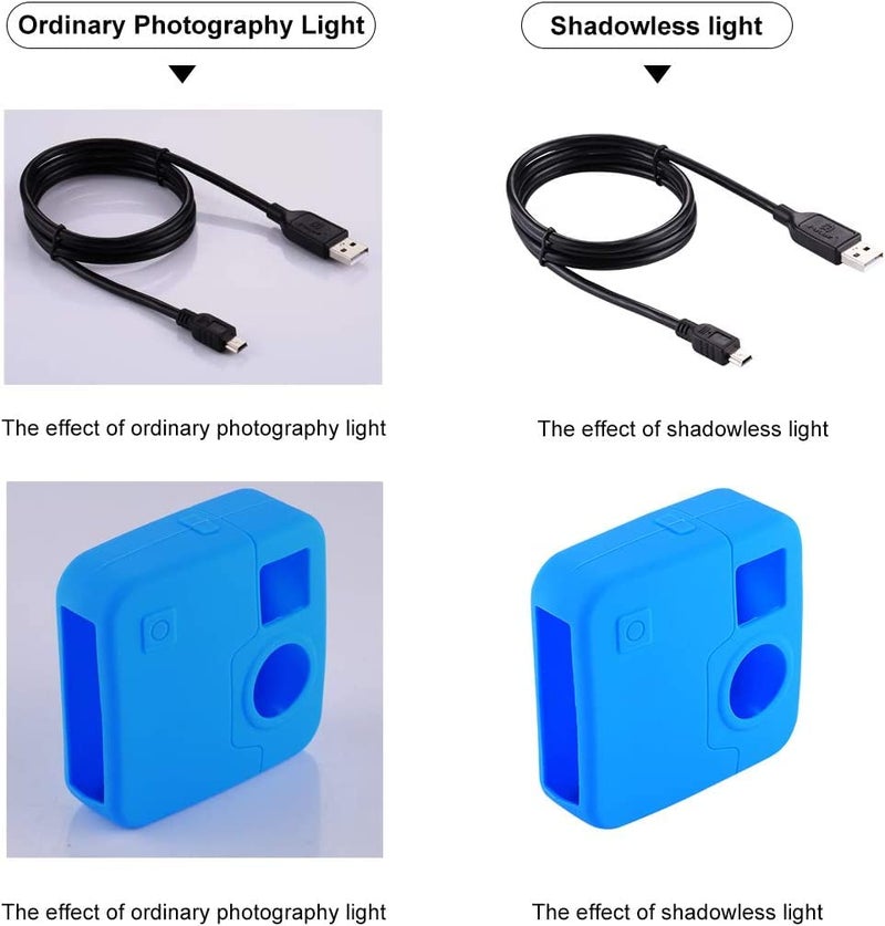 Jubilant Photo Studio LED Shadowless Light Panel 8" X 8" / 20 x 20 cm Photography Softbox Bottom Light with USB Power Cable for Food Jewelry Shooting (20 cm Light Panel Pad) - Image 4