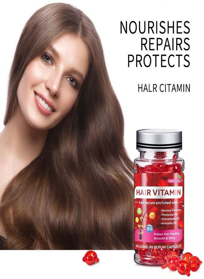 JISKG Hair Treatment Vitamin Serum Oil Capsule for Dry Damaged Hair, 2 Boxs, Enriched with Moroccan Macadamia Avocado Oils. (80 Pcs) - Image 4