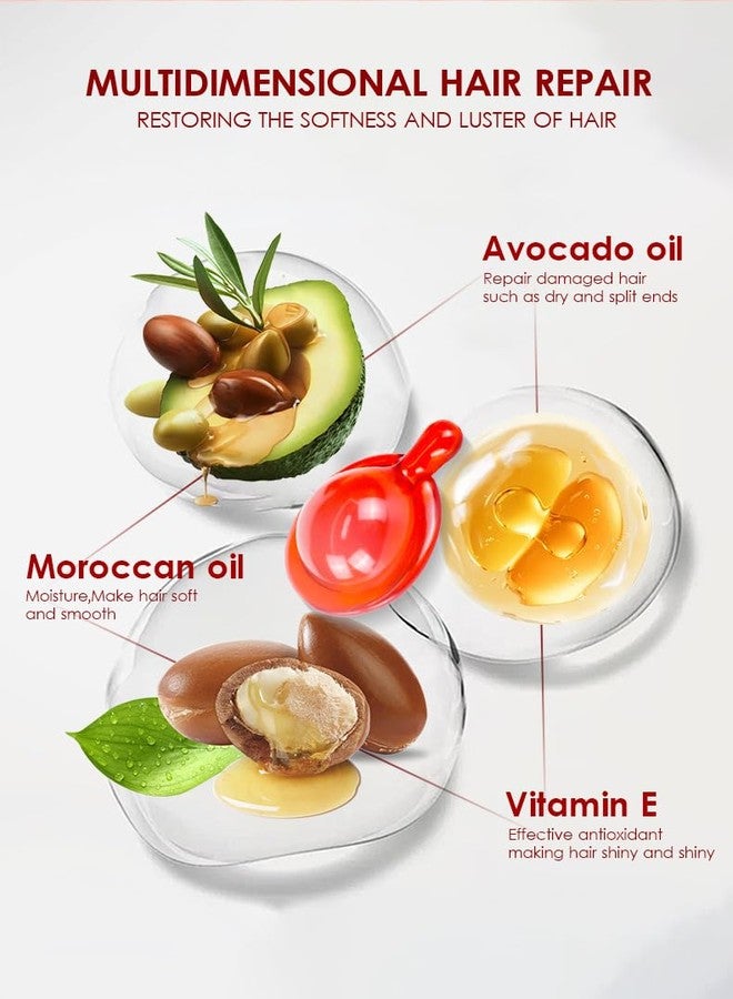 JISKG Hair Treatment Vitamin Serum Oil Capsule for Dry Damaged Hair, 2 Boxs, Enriched with Moroccan Macadamia Avocado Oils. (80 Pcs) - Image 5