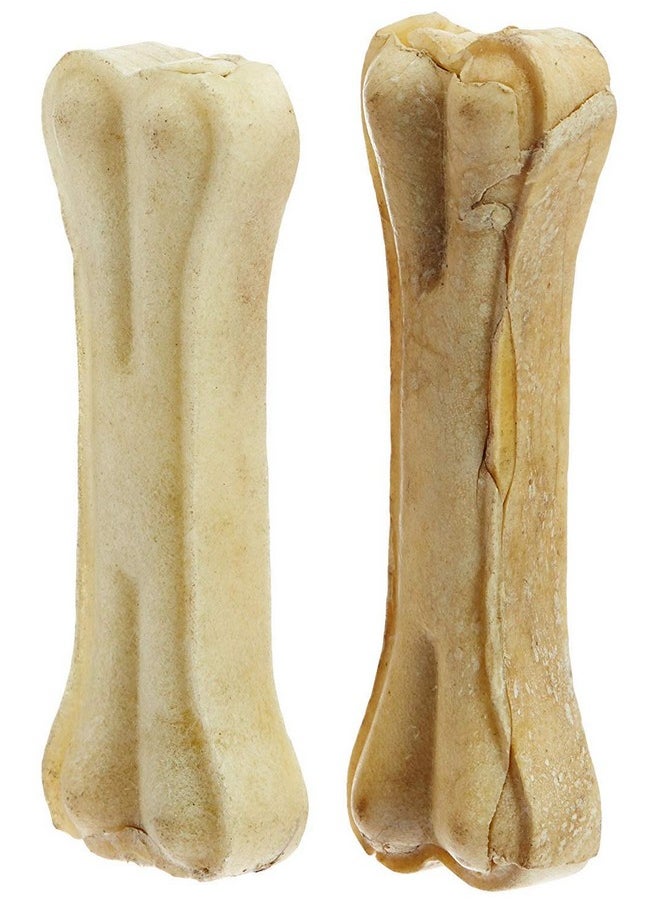 Sage Square Pressed Rawhide Chew Bone Treat For Healthy Dog Care (6 Inch) (Pack Of 2 Bones)  - Image 1