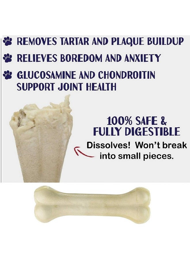 Sage Square Pressed Rawhide Chew Bone Treat For Healthy Dog Care (6 Inch) (Pack Of 2 Bones)  - Image 3