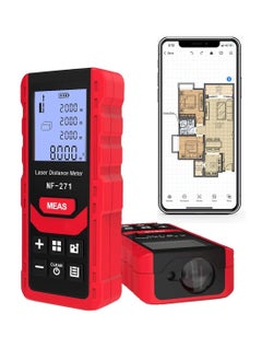 Laser Distance Meter,50M/165ft Portable Handheld Digital Laser Range Finder, M/in/Ft Unit Switching, Backlit LCD Display, Measure Distance, Pythagorean, Area and Volume