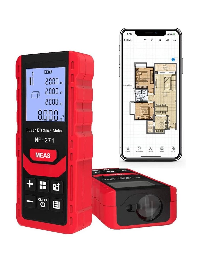 Arabest - Laser Distance Meter,50M/165ft Portable Handheld Digital Laser Range Finder, M/in/Ft Unit Switching, Backlit LCD Display, Measure Distance, Pythagorean, Area and Volume - Image 1