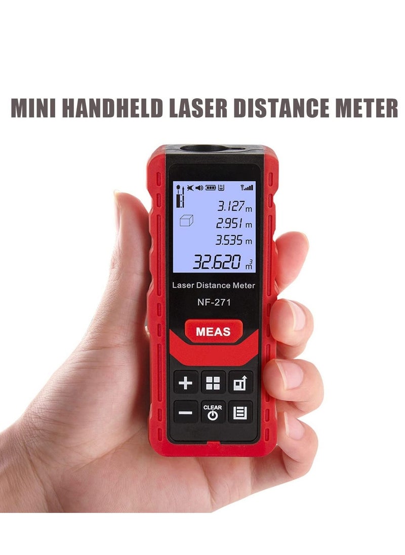 Arabest - Laser Distance Meter,50M/165ft Portable Handheld Digital Laser Range Finder, M/in/Ft Unit Switching, Backlit LCD Display, Measure Distance, Pythagorean, Area and Volume - Image 1