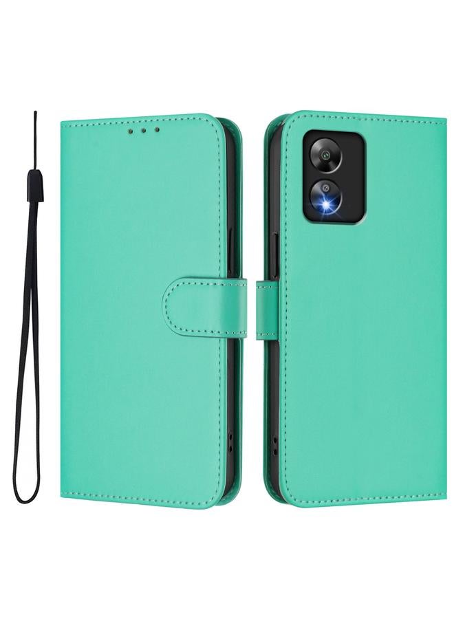 S-TOP Case For Boost MobIle Celero 5G SC Skin Feel Solid Color Leather Phone Case with Lanyard - Image 2