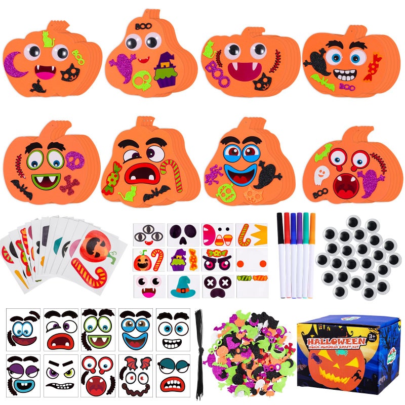 Max Fun 332PCS Halloween Crafts for Kids Halloween Activities Foam Pumpkins for Crafts Stickers Gift Kits DIY Art and Craft Set for Holiday Classroom Decorations Party Favors Supplies - Image 2