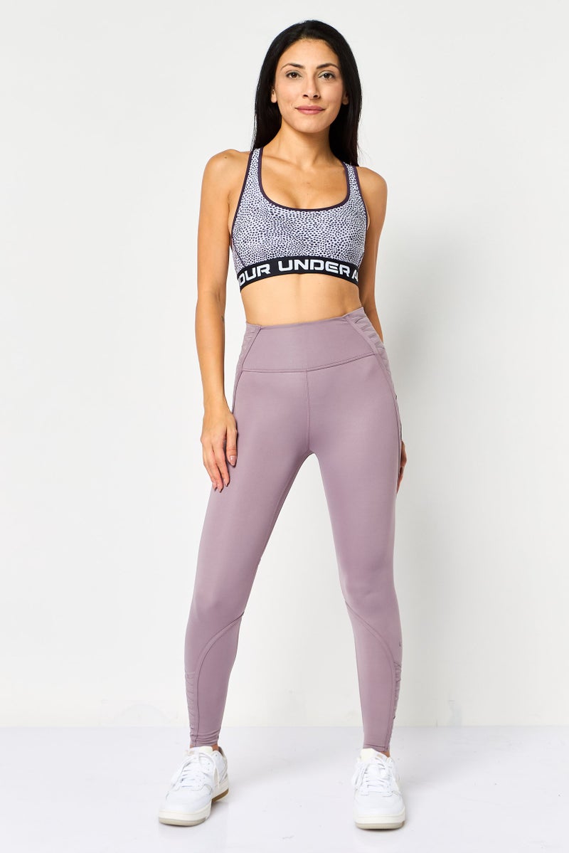 UNDER ARMOUR حمالة صدر رياضية للنساء مزودة ببطانة، شعار العلامة التجارية، متعددة الألوان - Image 2