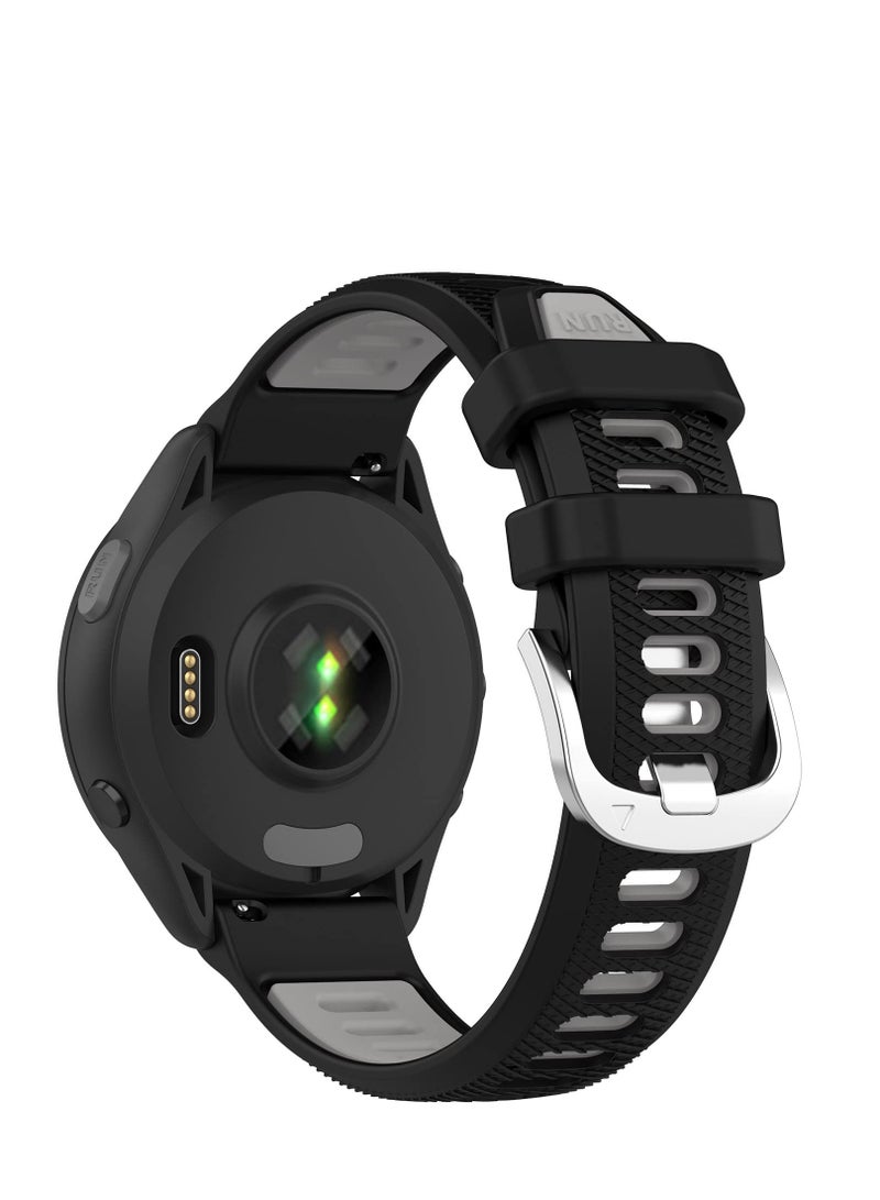 18mm Watch Bands Fit for Garmin Forerunner 265S 255S Vivoactive 4S Quick Release Silicone Replacement Watch Bands Straps Wristbands Bracelet Fit for Garmin Vivomove 3S/Venu 2S - Image 2