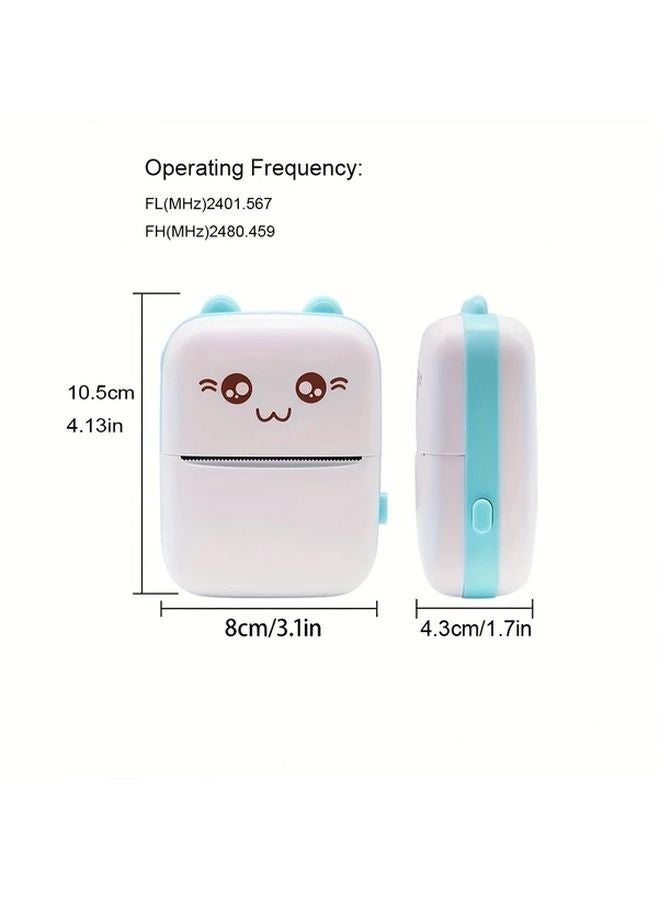 C9 Mini Thermal Photo Printer Blue Portable Wireless 5 3 Inch Rechargeable 1200mAh Battery - Image 3