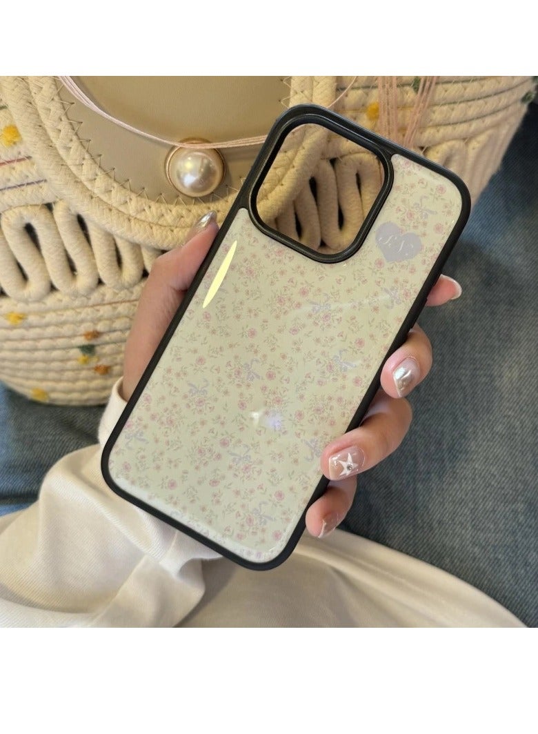 NIBEMINENT Rose Petals Protective TPU Case Cover For IPhone 16 Pro Max, Blue Green