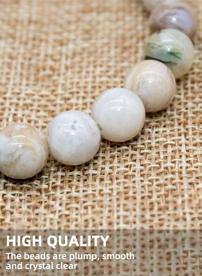 Natural Gemstone Semi Precious Healing Crystals Handmade Stretchy Round Beads Bracelet, Enhance Positive Energy 8mm Natural Stone Amazon Beaded Bracelet Hand Jewelry Raw Stone Agate Bracelet
