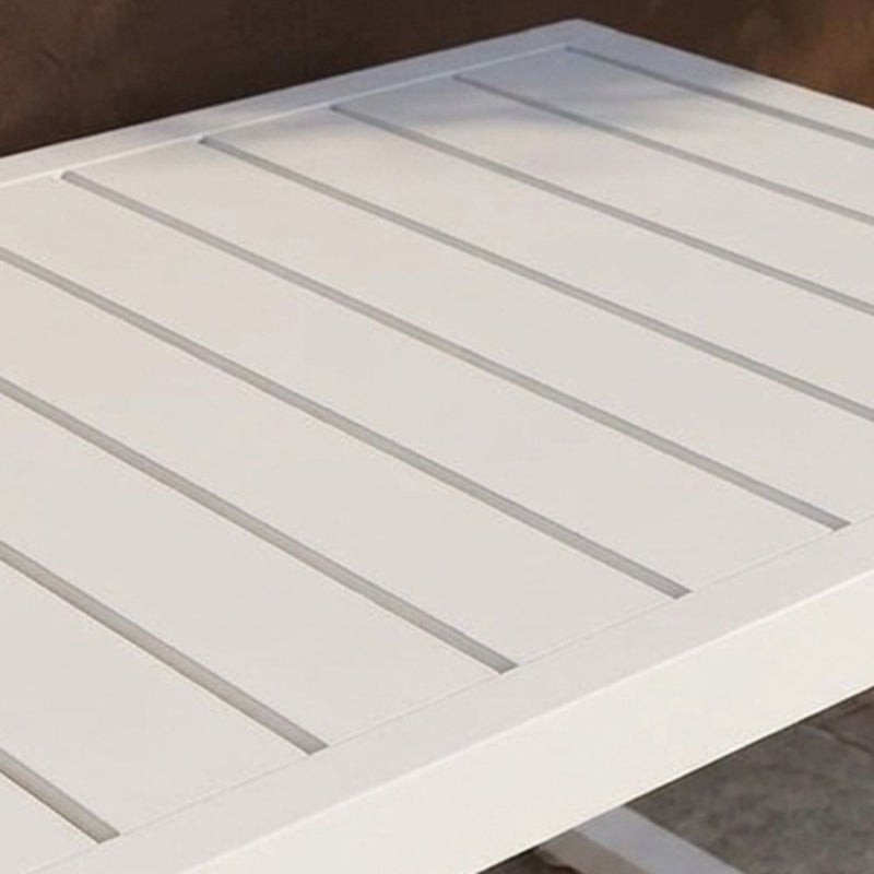 DANUBE HOME Infante Center Table | All Weather 1 Piece Outdoor Coffee Table | Modern Design Furniture For Balcony, Garden Bench Seating Terrace Lawn Patio Poolside - L60xW38xH34cm -White - Image 3