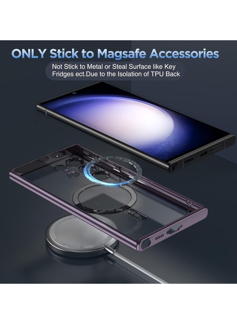 انبلاك سامسونج جالاكسي اس 24 الترا ‫(Samsung Galaxy S24 Ultra) جراب جى كى كى حافظة مغناطيسية مع عدسة الكاميرا - بنفسجى - Image 3