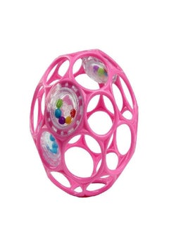 Bright Starts Bright Starts Oball Rattle Easy-Grasp Toy - Pink, Ages Newborn - 1 Count (Pack of 1)  - Image 1
