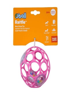 Bright Starts Bright Starts Oball Rattle Easy-Grasp Toy - Pink, Ages Newborn - 1 Count (Pack of 1)  - Image 4